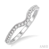 1/6 Ctw Round Cut Diamond Wedding Band in 14K White Gold