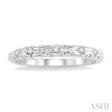 1/20 Ctw Round Cut Diamond Wedding Band in 14K White Gold