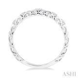 1/20 Ctw Round Cut Diamond Wedding Band in 14K White Gold