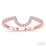 1/5 Ctw Round Cut Diamond Wedding Band in 14K Rose Gold