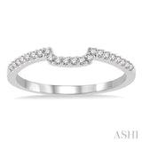 1/6 Ctw Round Cut Diamond Wedding Band in 14K White Gold