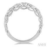 1/6 Ctw Round Cut Diamond Wedding Band in 14K White Gold