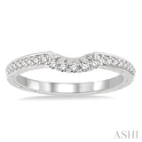 1/5 Ctw Round Cut Diamond Wedding Band in 14K White Gold