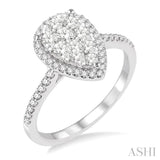 Pear Shape Lovebright Bridal Diamond Engagement Ring