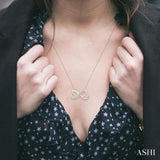 Silver Infinity Heart Shape Diamond Fashion Pendant