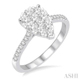 Pear Shape Lovebright Bridal Diamond Engagement Ring