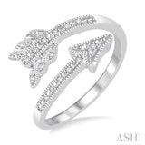 Silver Arrow Open Diamond Fashion Ring