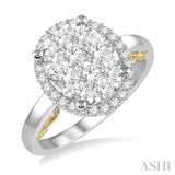 Oval Shape Lovebright Diamond Ring