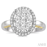 Oval Shape Lovebright Diamond Ring