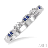 Gemstone & Diamond Wedding Band