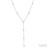1/3 Ctw Rose Cut Diamond Necklace in 14K White Gold