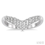 Light Weight Diamond Chevron Ring