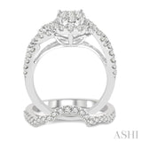 Oval Shape Lovebright Bridal Diamond Wedding Set