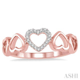 Heart Shape Light Weight Diamond Fashion Ring