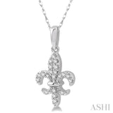 Diamond Fleur De Lis Pendant