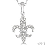 Diamond Fleur De Lis Pendant