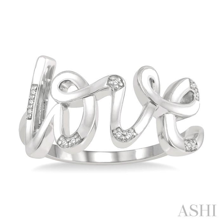 Silver Love Diamond Fashion Ring