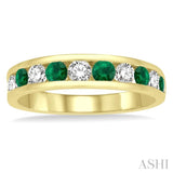 Gemstone & Diamond Wedding Band