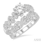 5/8 Ctw Diamond Bridal Set with 3/8 Ctw Round Cut Engagement Ring and 1/5 Ctw Wedding Band in 14K White Gold