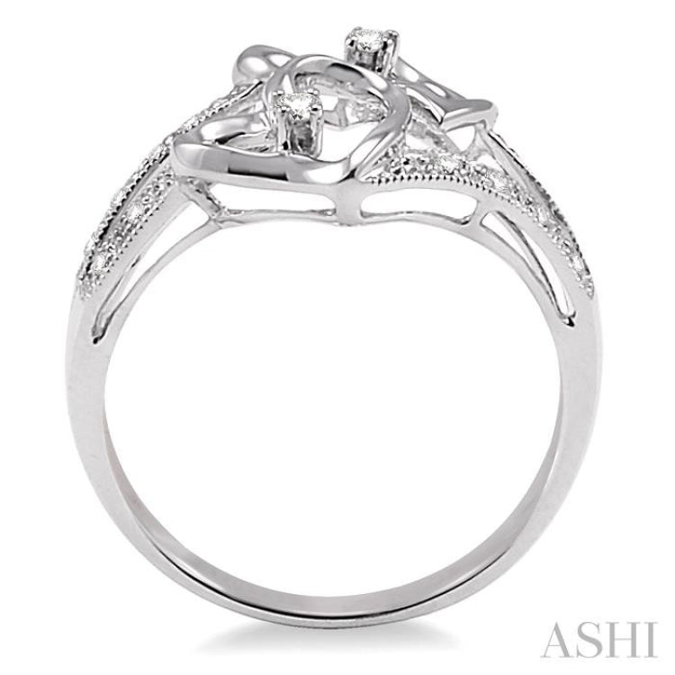 2 Stone Twin Heart Shape Diamond Fashion Ring