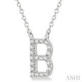 B' Initial Diamond Pendant