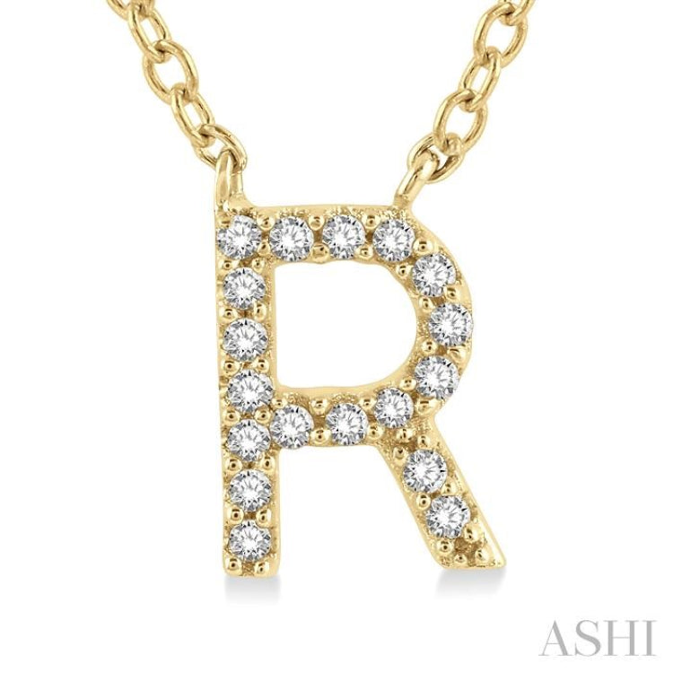 Buy Yellow Chimes Gold -toned Stainless Steel Initial Alphabet Letter R  Pendant with Chain online