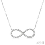 1 ctw Round Cut Diamond Infinity Necklace in 14K White Gold