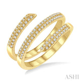 1/4 ctw Open End Round Cut Diamond Fashion Ring in 10K Yellow Gold