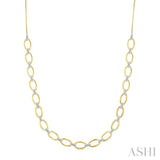 1 ctw Round Cut Diamond Open Link Necklace in 14K Yellow Gold