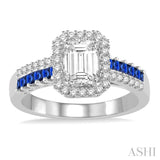 Semi-Mount Gemstone & Diamond Engagement Ring
