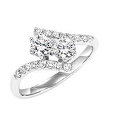 3/4 Carat Diamond Two Stone Ring in 14K White Gold